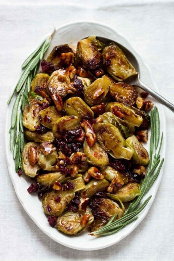 Air Fryer Brussels Sprouts with Balsamic Glaze