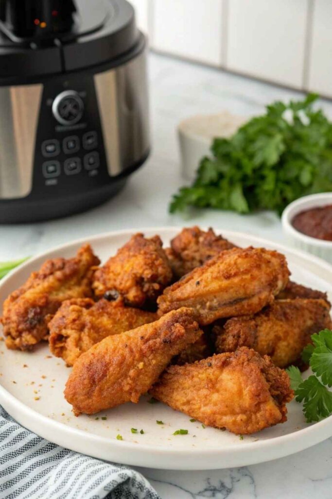 Air Fryer Chicken Wings with Baking Powder Trick