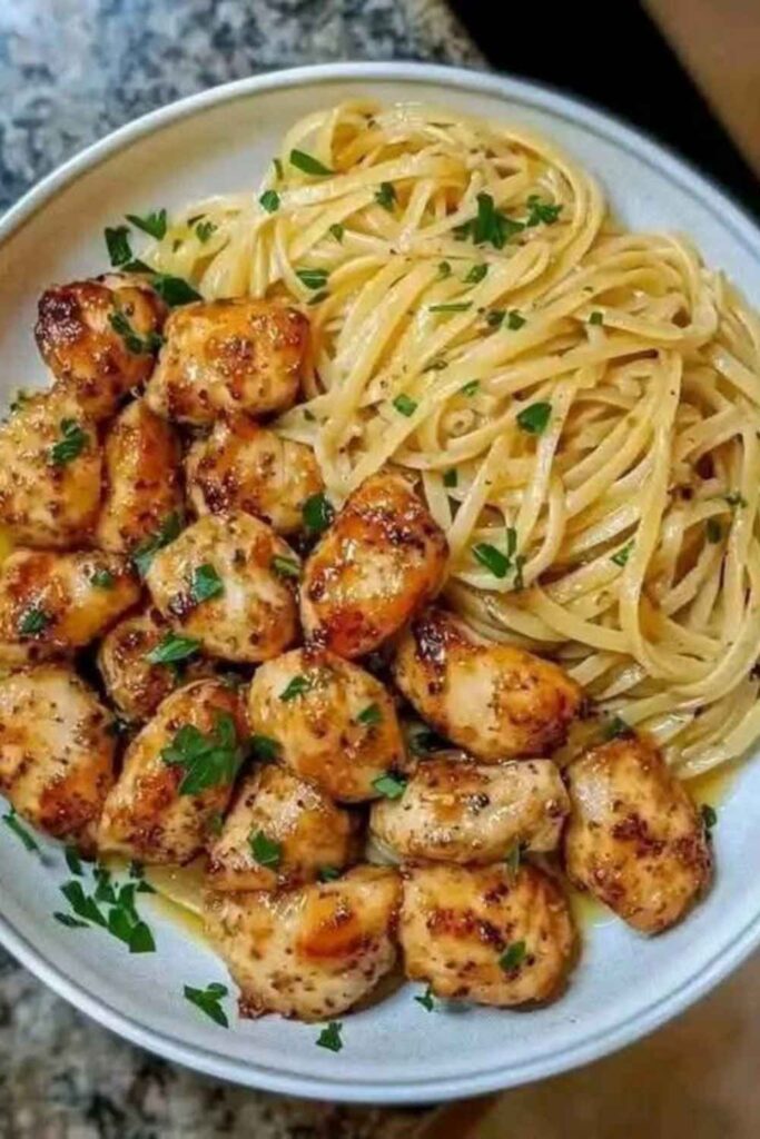 Air Fryer Lemon Garlic Shrimp with Pasta