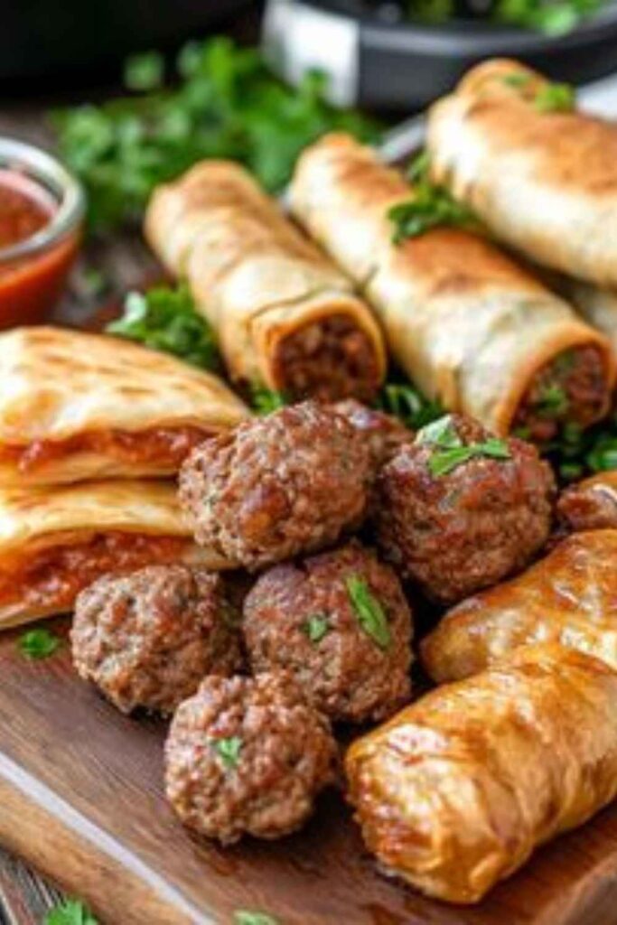 Air Fryer Meatballs in Marinara