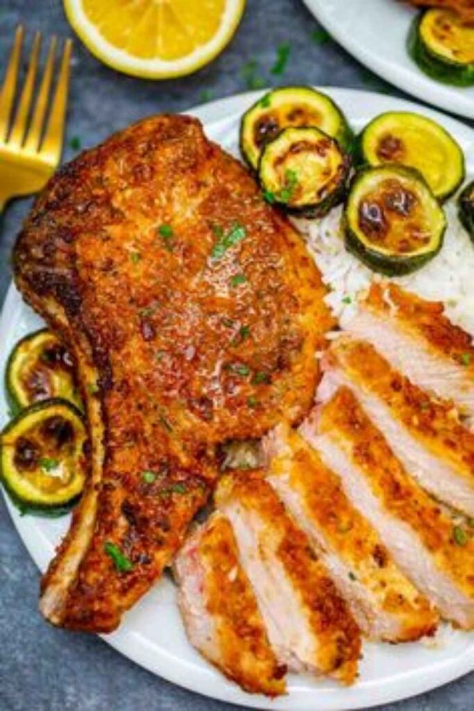Air Fryer Pork Chops with Parmesan Crust