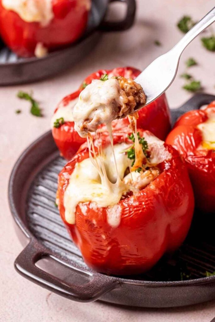 Air Fryer Stuffed Bell Peppers Meal Prep Friendly