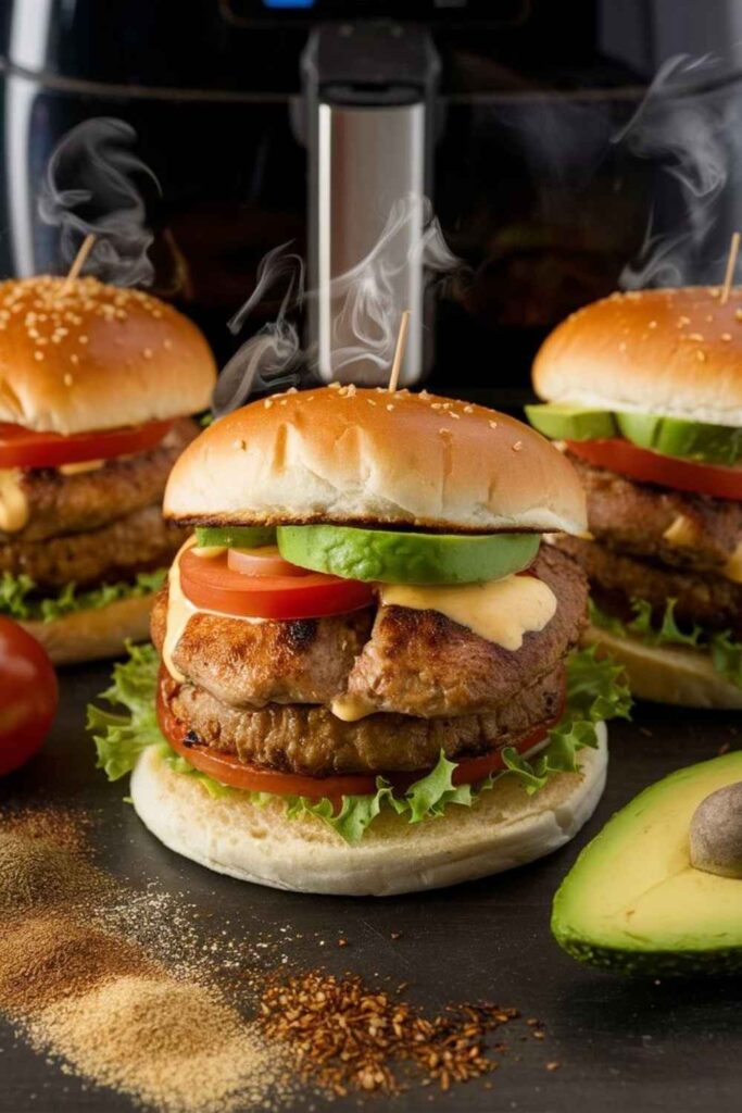 Air Fryer Turkey Burgers