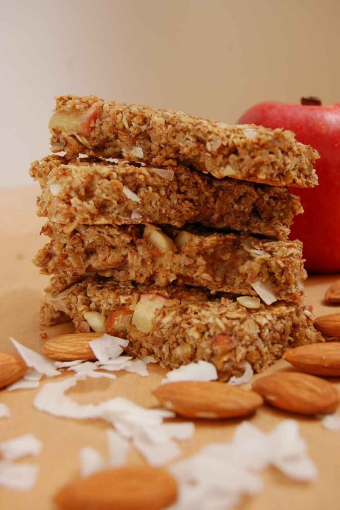 Apple Slices With Almond Butter and Granola