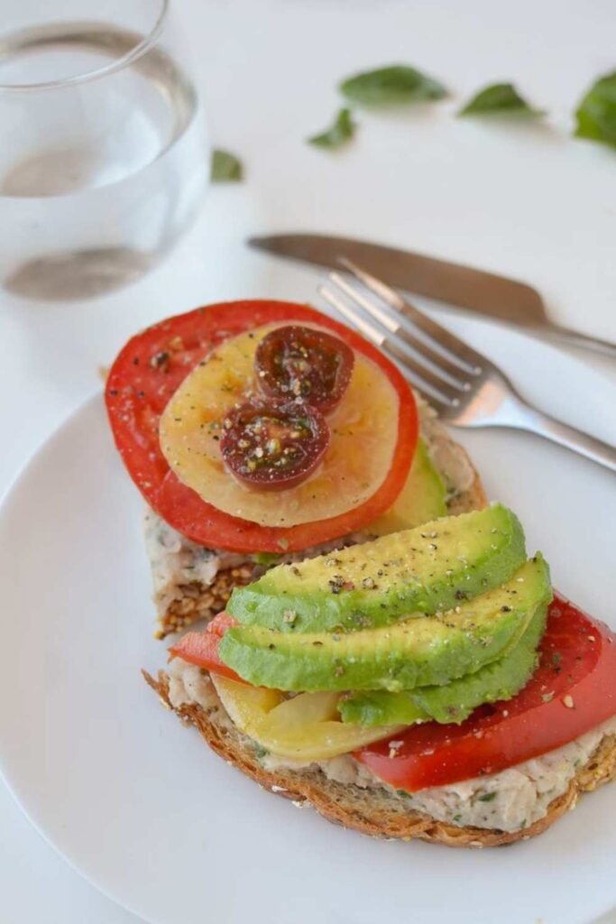 Avocado Toast With White Bean Spread