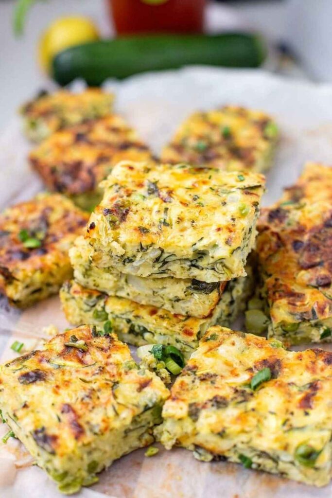 Bacon and Zucchini Frittata Slices