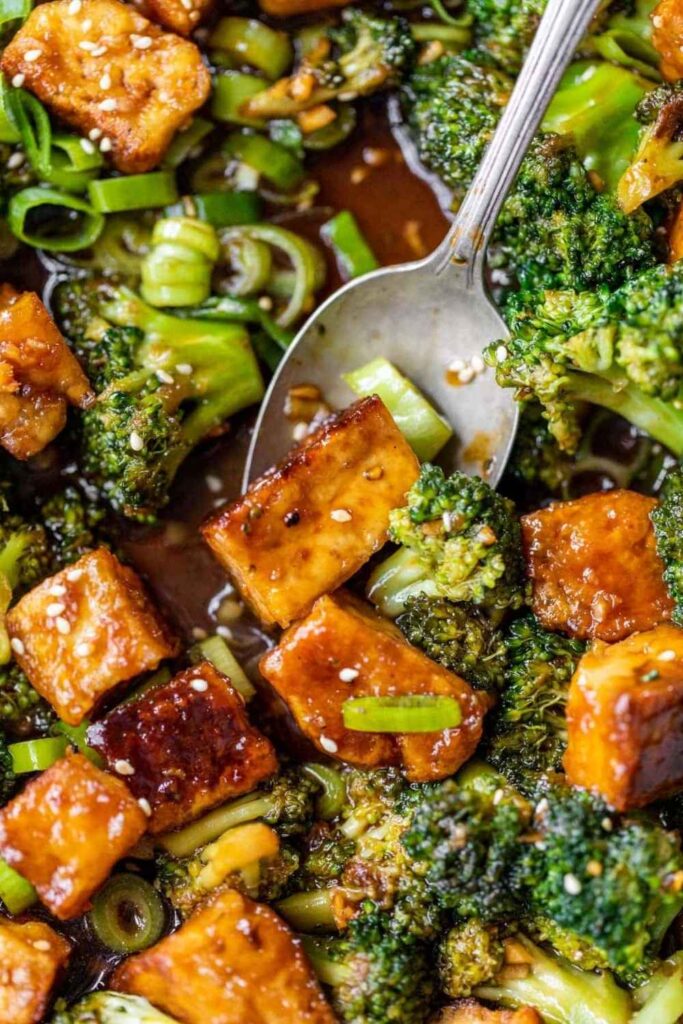 Baked Teriyaki Tofu with Broccoli