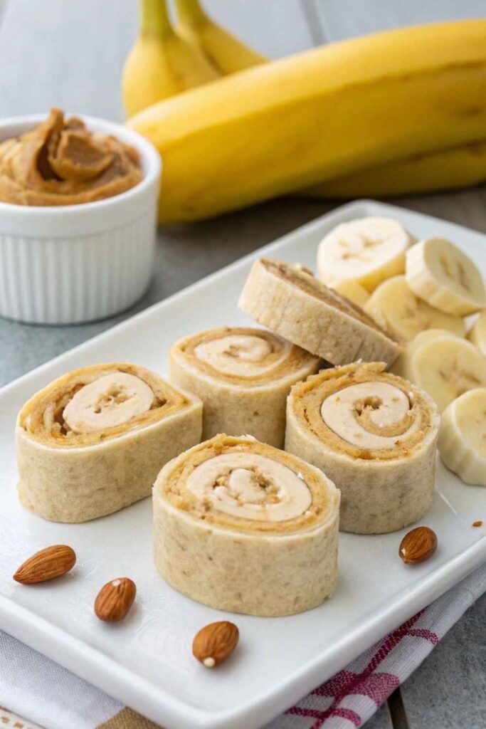 Banana Peanut Butter Roll-Ups