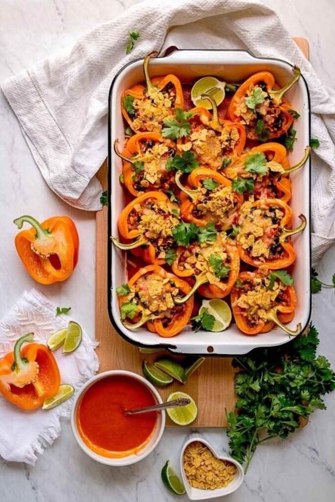 Black Bean and Quinoa Stuffed Pepper Soup