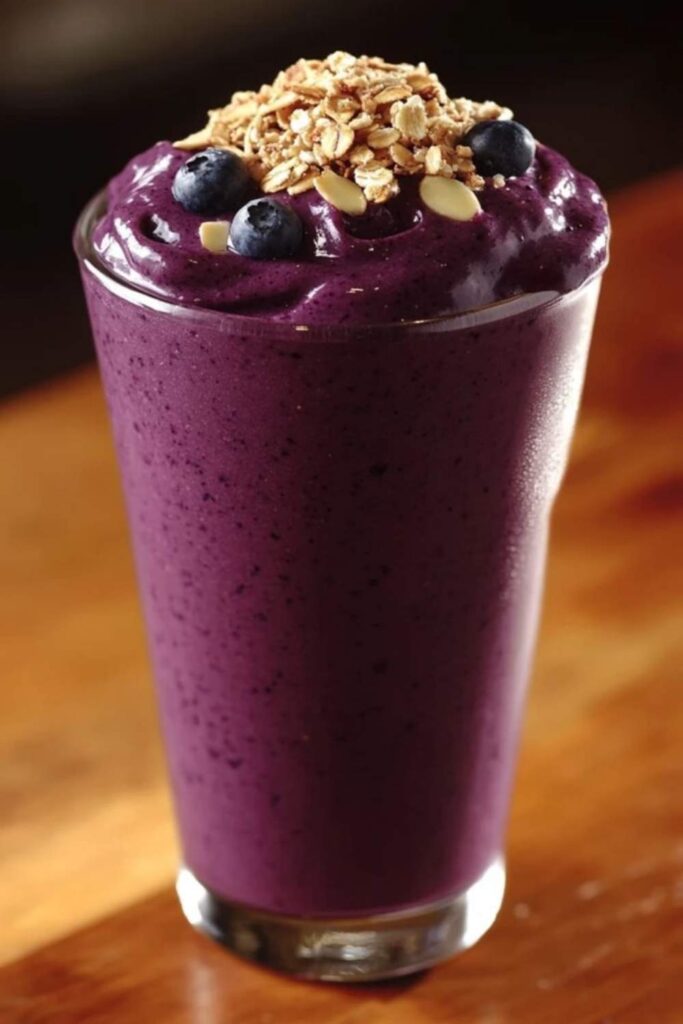 Blueberry Almond Butter Smoothie High Antioxidant, Low Sugar