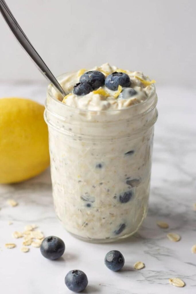 Blueberry Lemon Cottage Cheese Oats