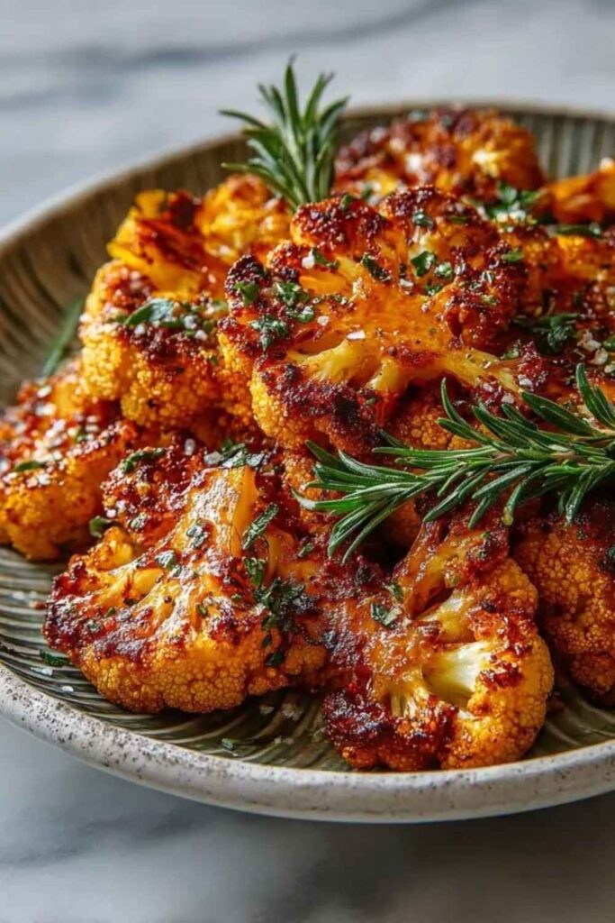 Cauliflower "Steaks" With Harissa Glaze
