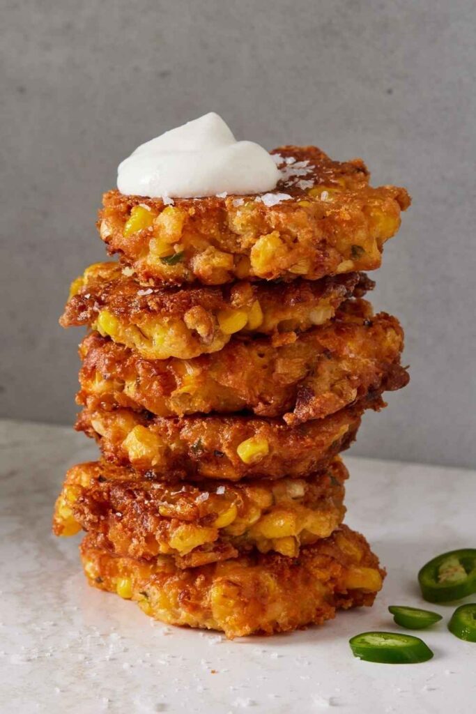 Cheddar Jalapeño Corn Fritters Mild Version