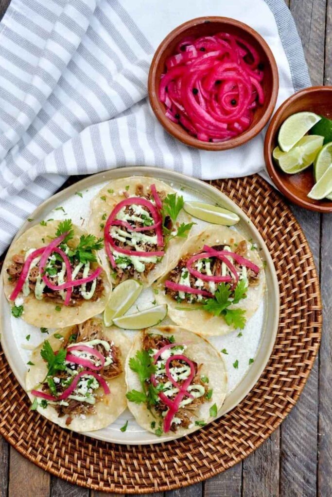 Classic Beef Tacos with Quick Pickled Onions