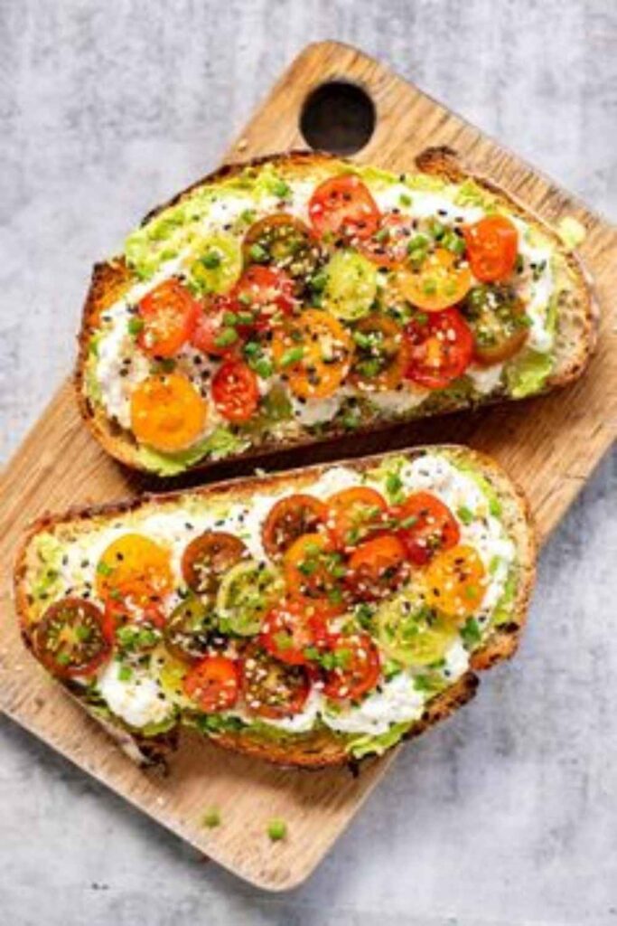 Cottage Cheese Toast with Everything Bagel Seasoning