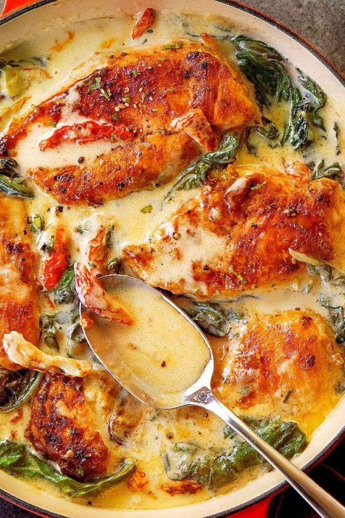 Creamy One Pot Tuscan Chicken