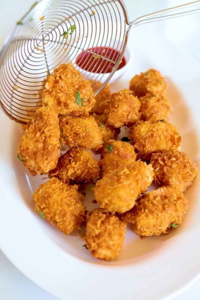 Crispy Paneer Cubes With Mint Chutney
