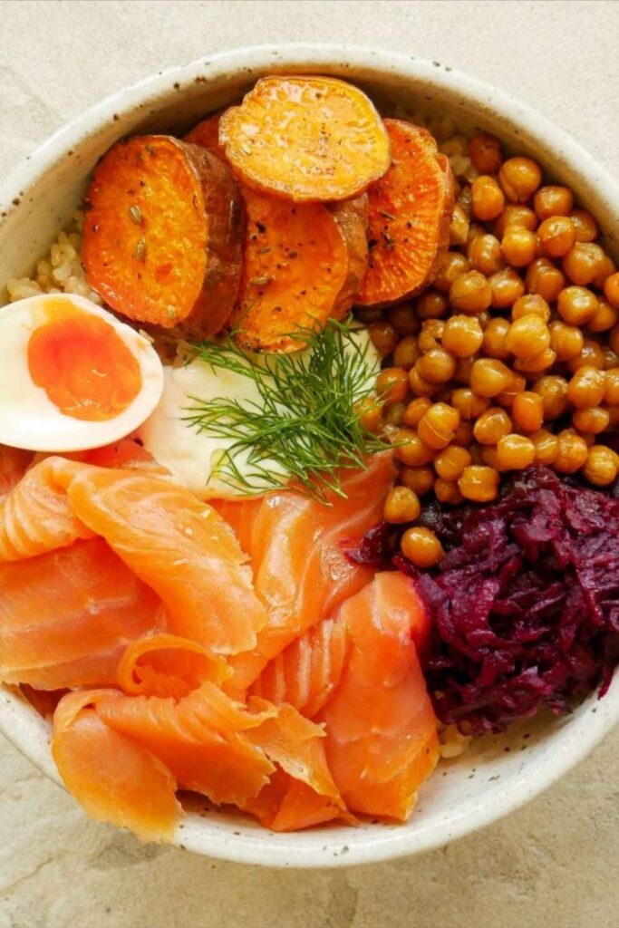 Egg and Smoked Salmon Rice Bowl