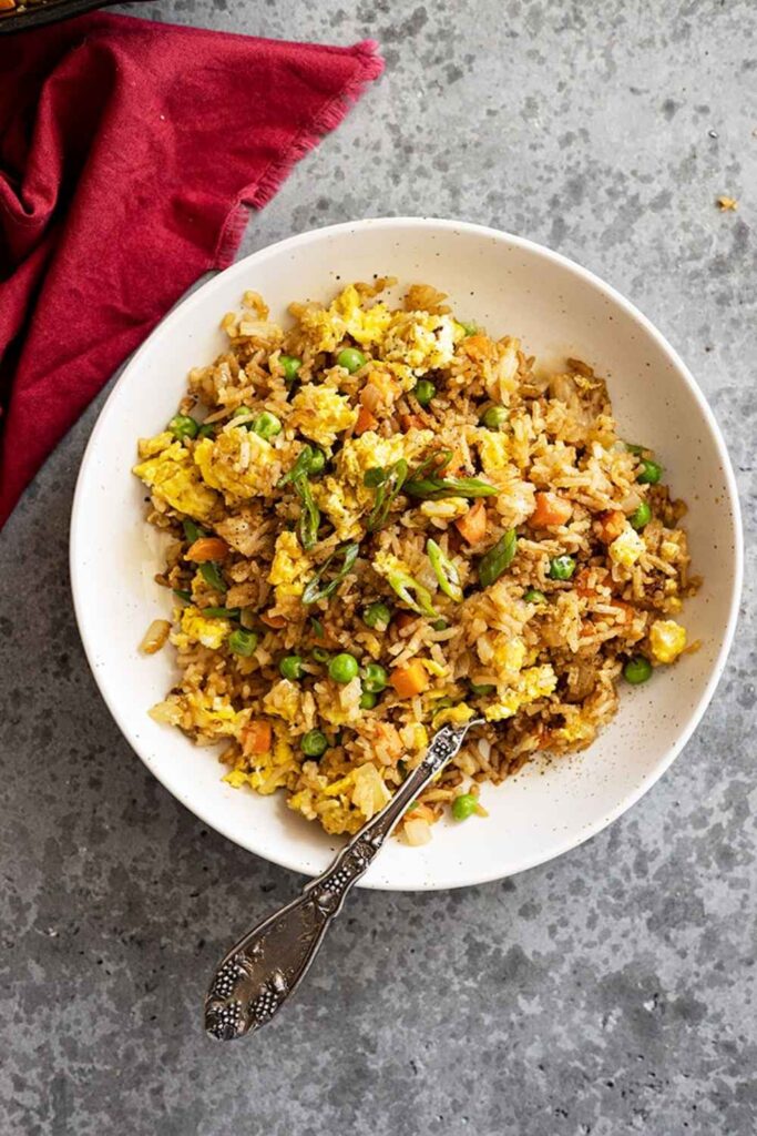 Egg and Vegetable Fried Rice Leftover Method