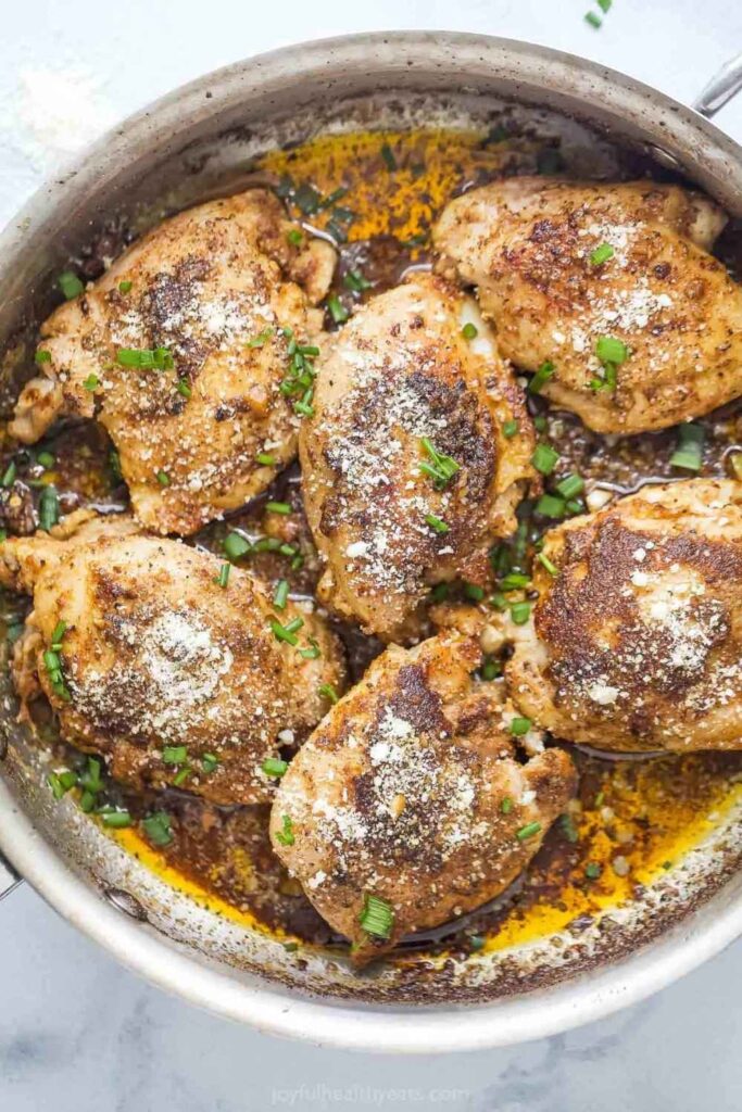 Garlic Butter Chicken Thighs One Pan, 25 Minutes