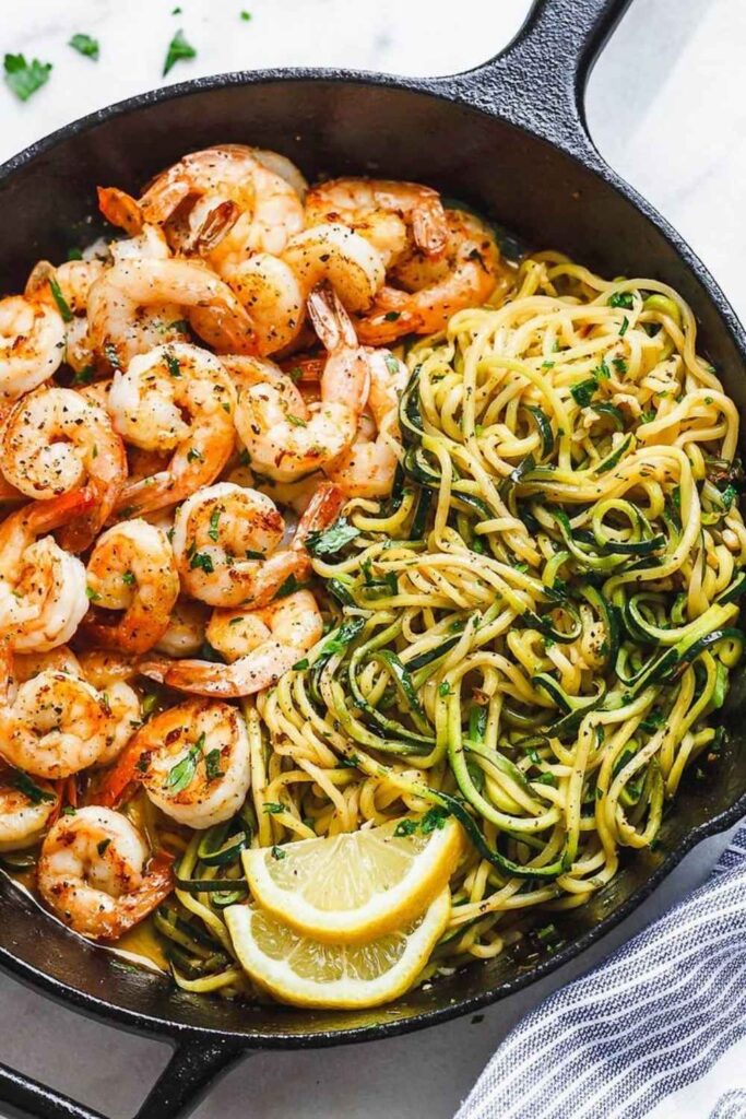 19 Easy 5-Ingredient Dinner Recipes That Actually Taste Like You Tried 9 Garlic Butter Shrimp Over Noodles