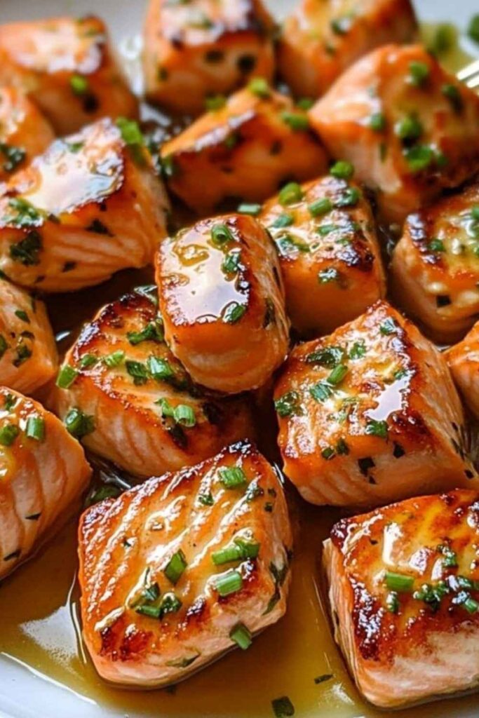 Garlic Butter Salmon Bites