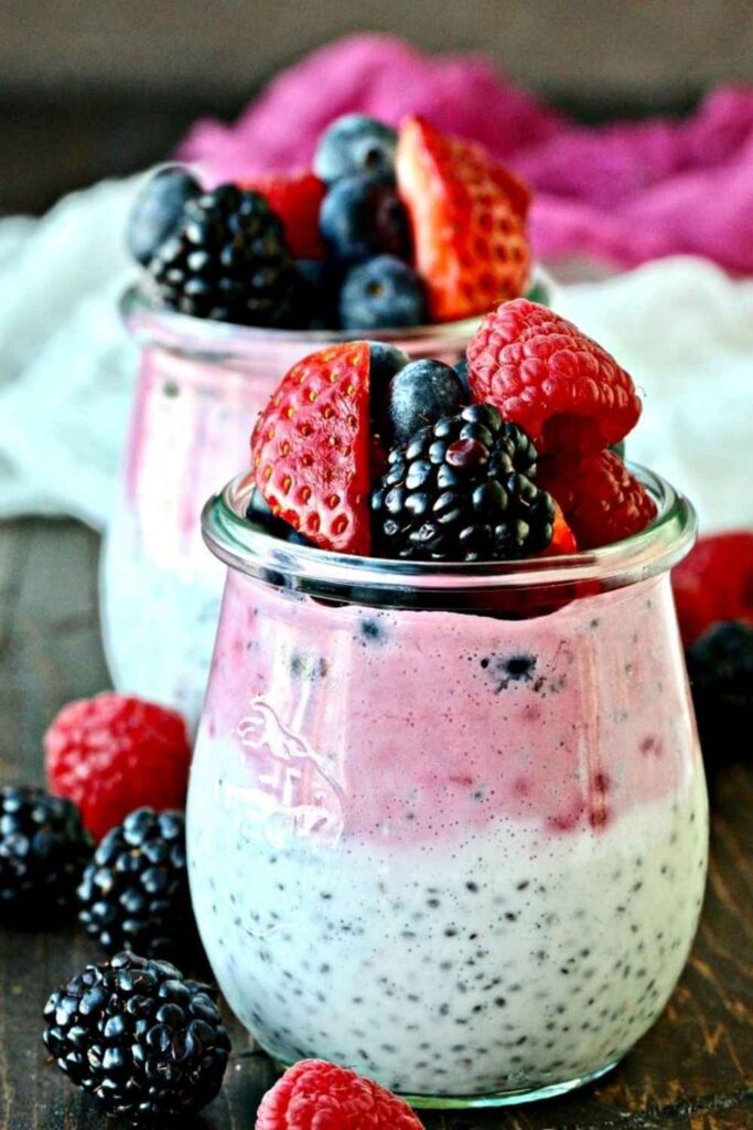 Greek Yogurt With Berries and Chia Seeds