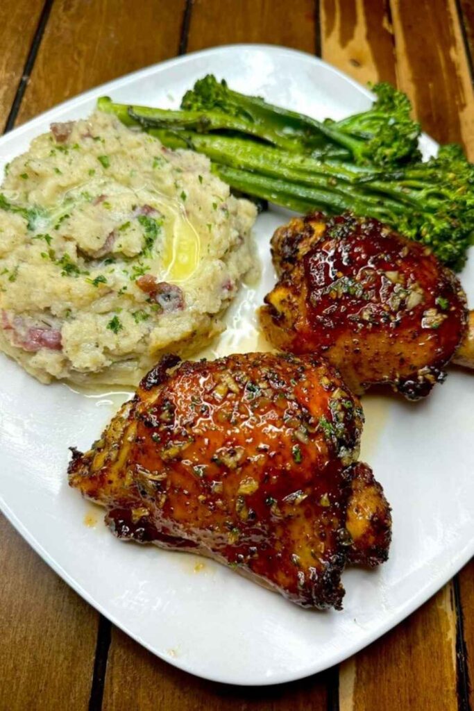 Honey Garlic Chicken Thighs With Broccoli