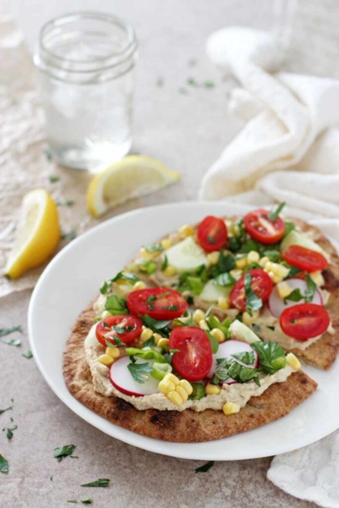 Hummus and Veggie Flatbread