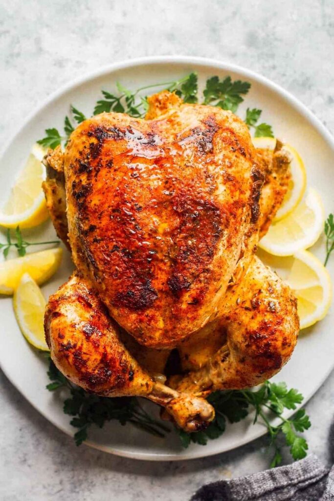 Lemon Herb Air Fryer Whole Chicken