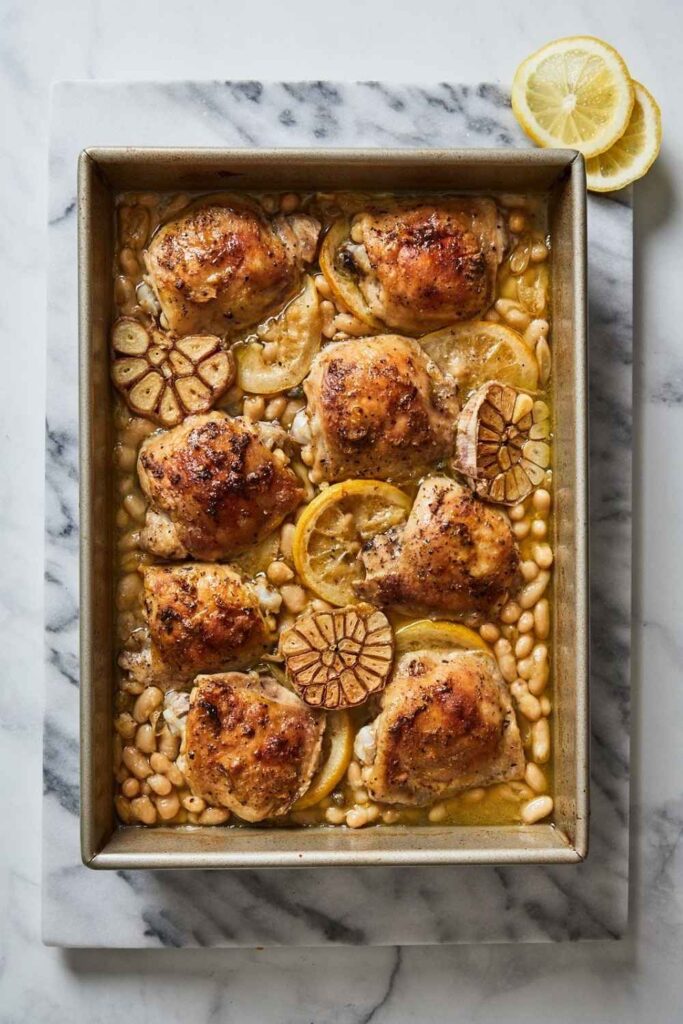 Lemon Herb Chicken and White Bean Stew