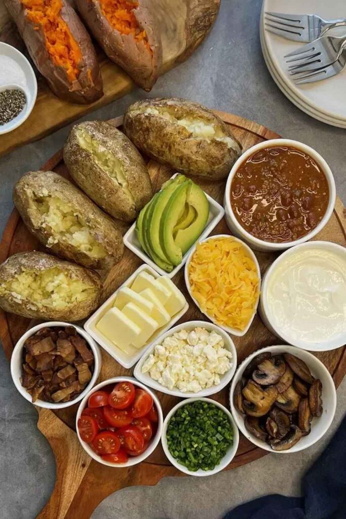 10 Lazy Dinner Ideas Quick Meals That Actually Feel Like a Real Meal 2026 8 Loaded Baked Potato Bar Lazy Dinner With Low-Key Dinner Party Energy