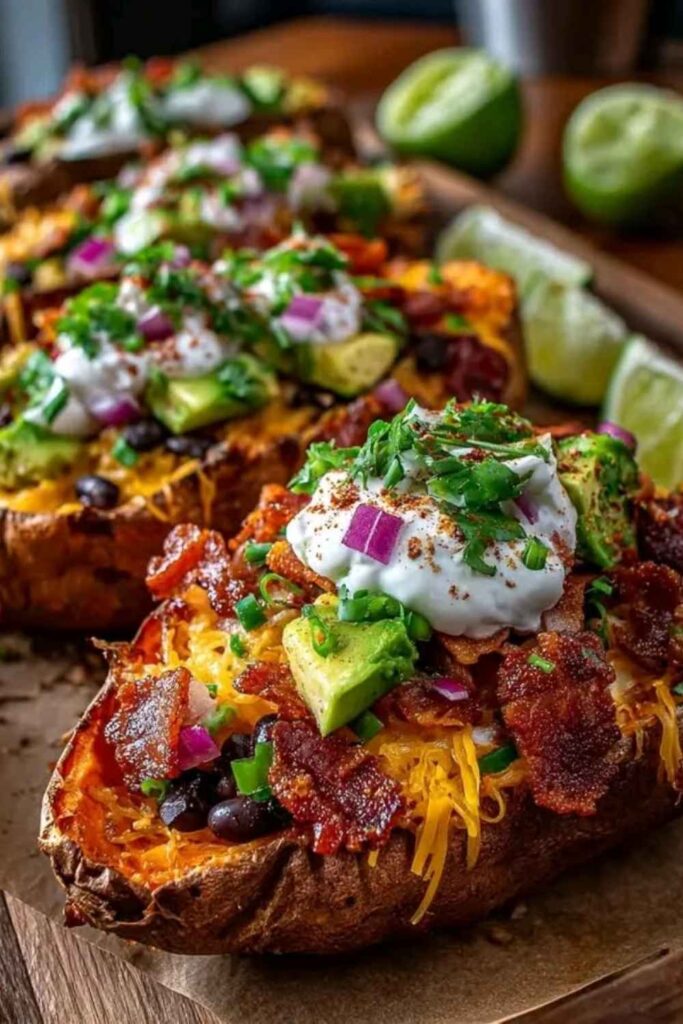 Loaded Sweet Potato Halves