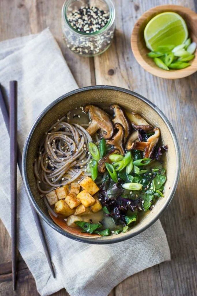Miso Soup with Tofu and Soba