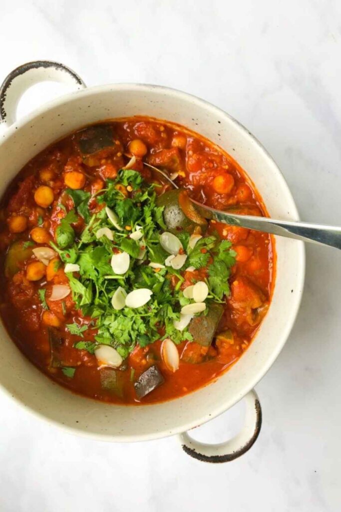 Moroccan Spiced Chickpea and Tomato Stew