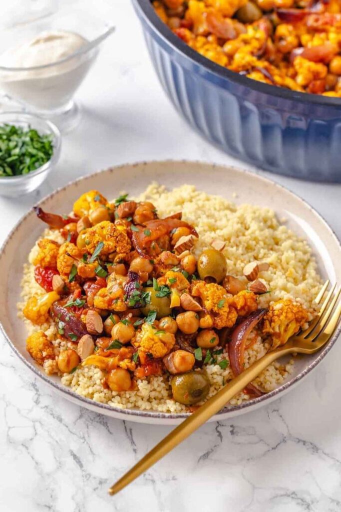 Moroccan Spiced Chickpea and Vegetable Tagine