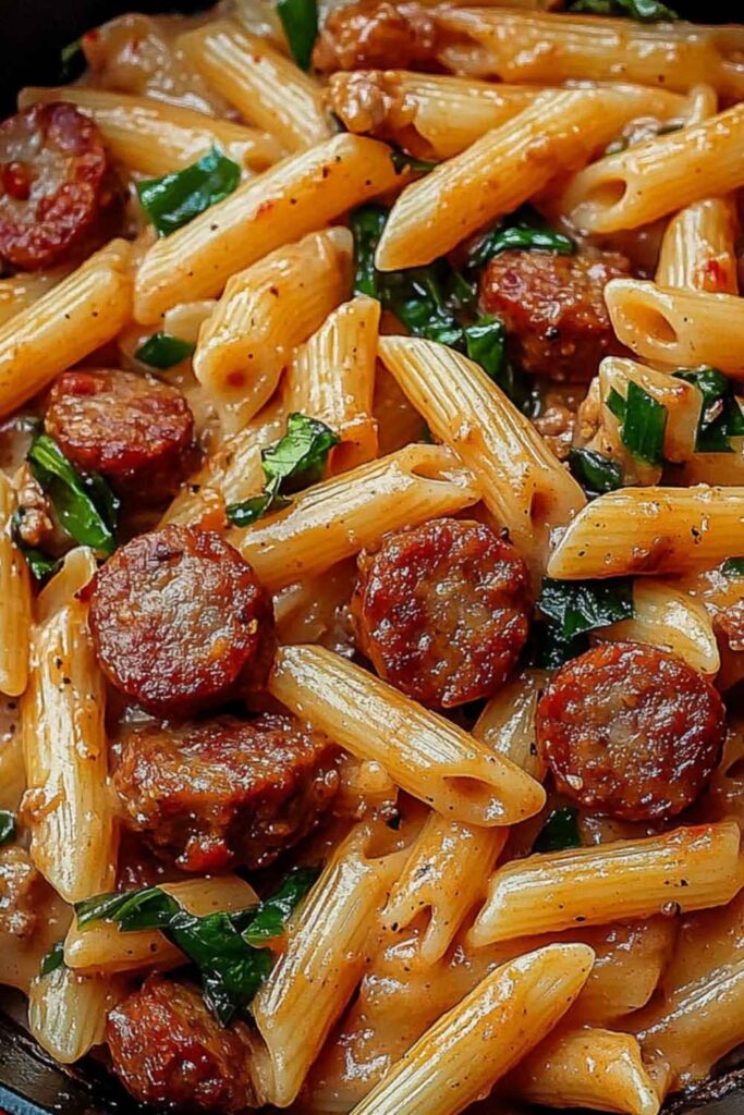 One-Pot Pasta With Italian Sausage and Spinach