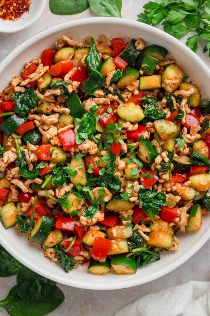 One-Pan Ground Turkey and Zucchini Skillet