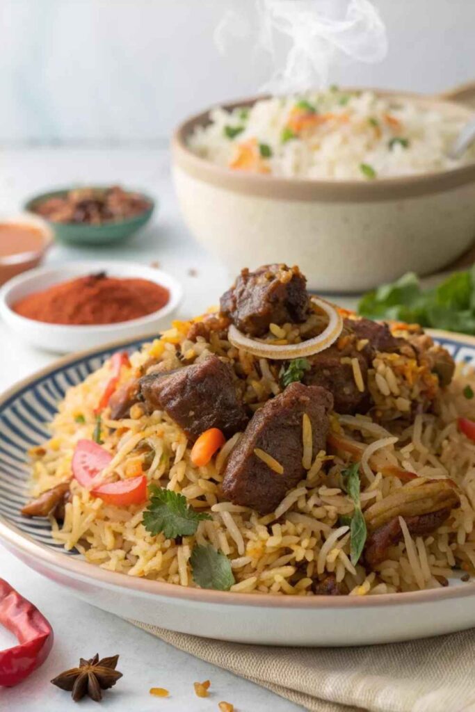 One-Pot Beef and Rice The Lazy Biryani