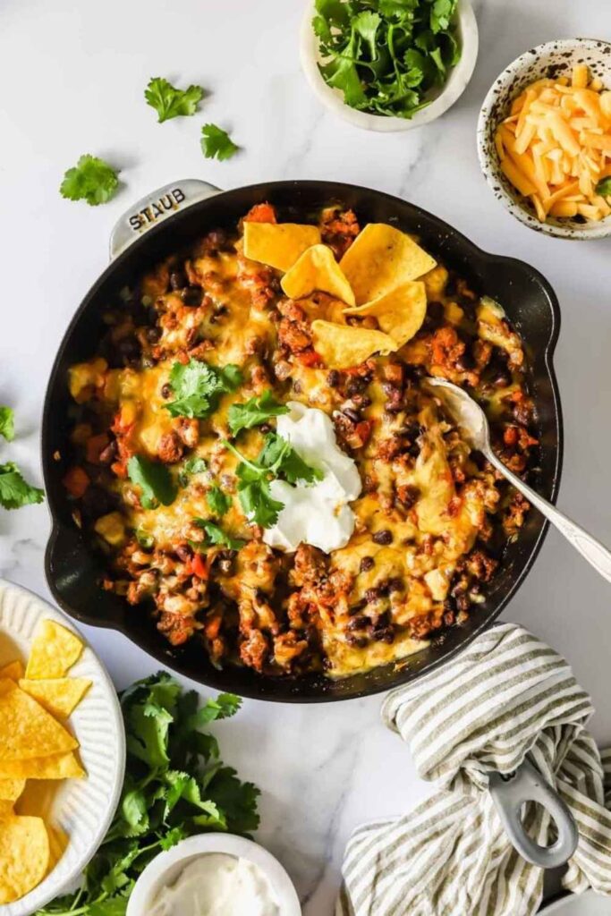 One-Pot Black Bean Tacos Skillet Style