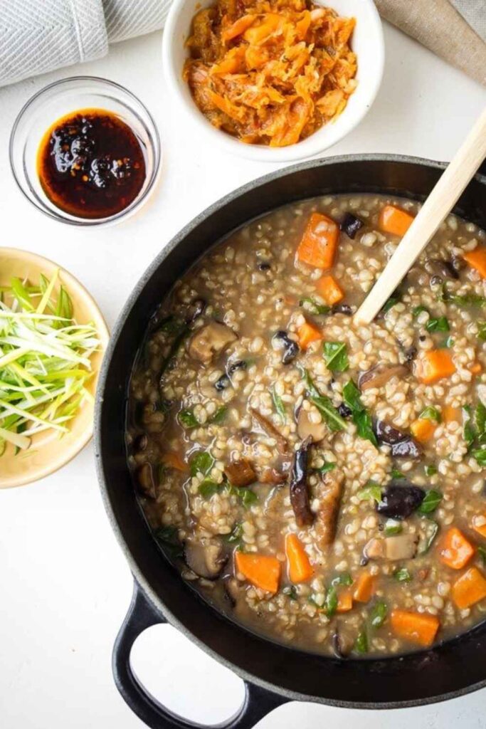 One-Pot Brown Rice and Vegetable Congee