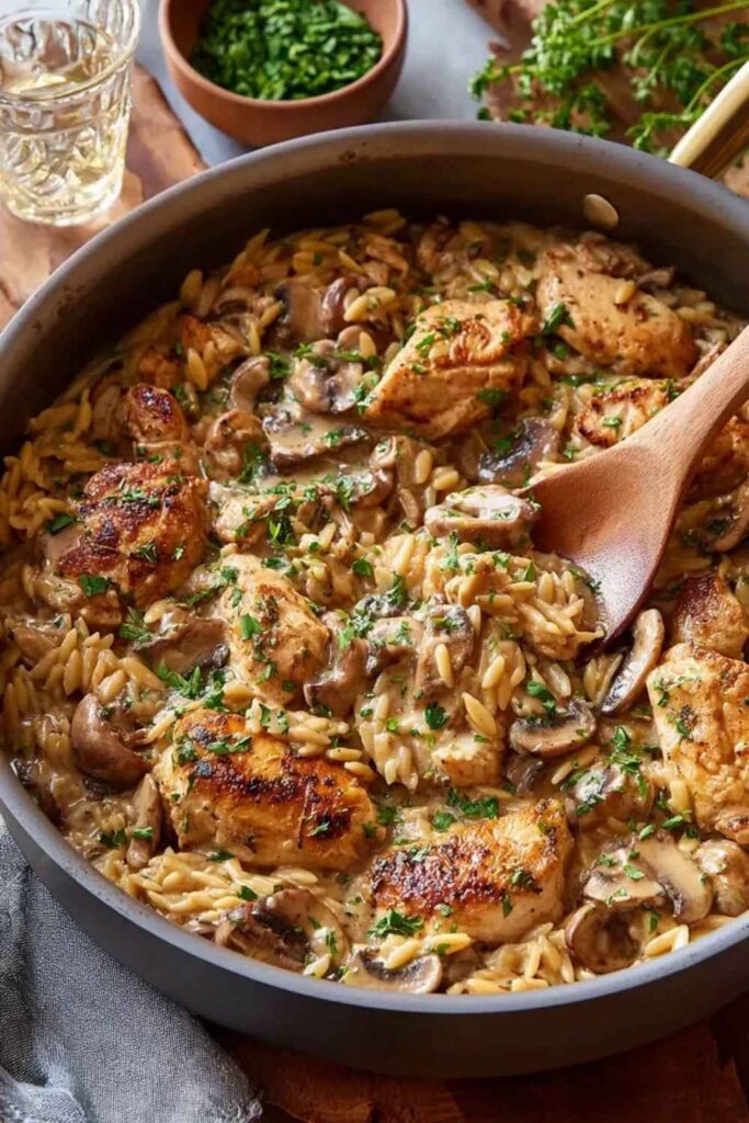 One Pot Chicken Marsala Pasta