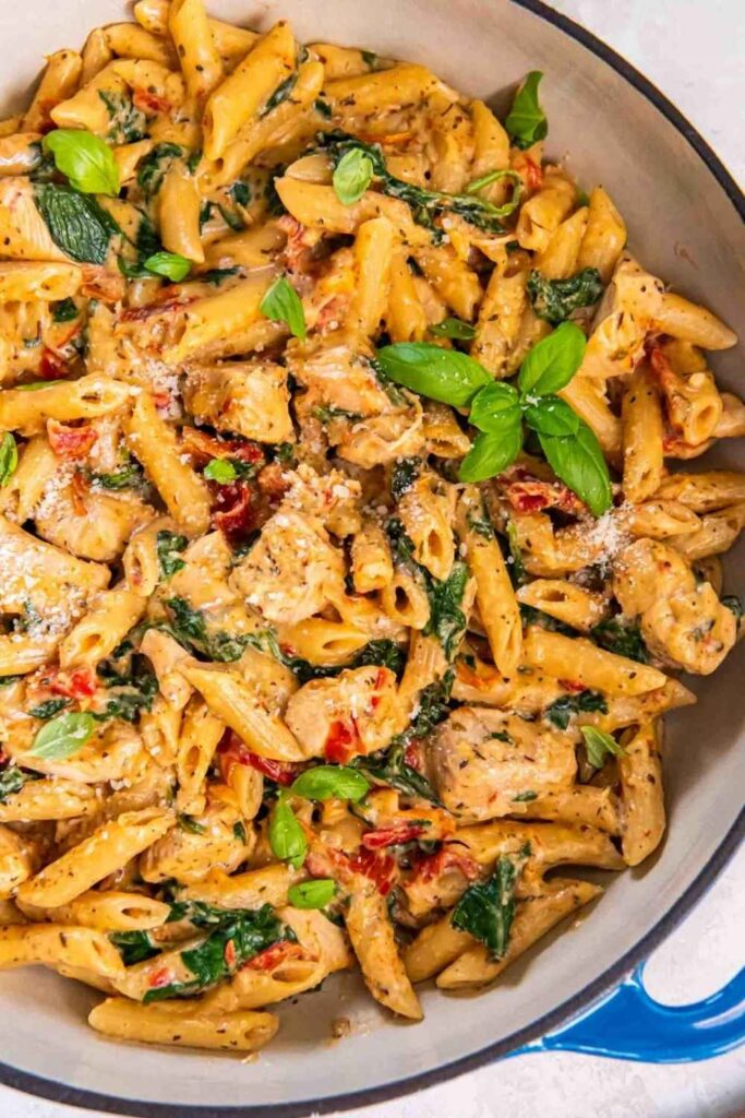 One-Pot Creamy Tuscan Chicken Pasta