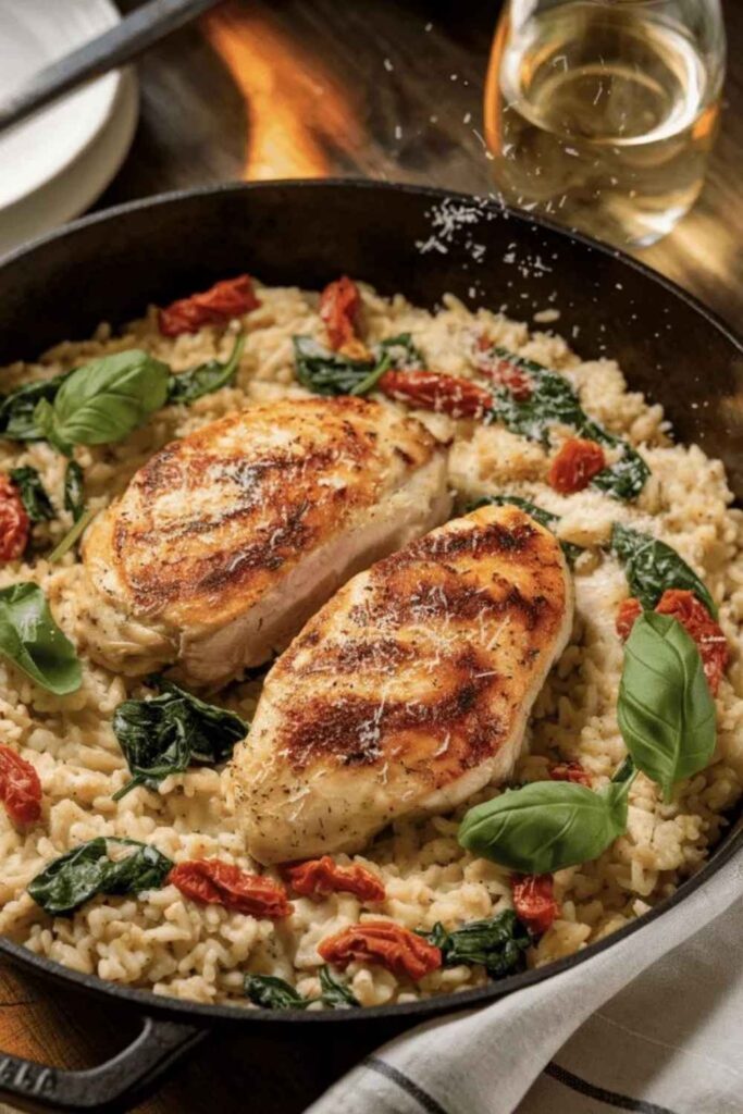 One Pot Garlic Butter Chicken and Rice