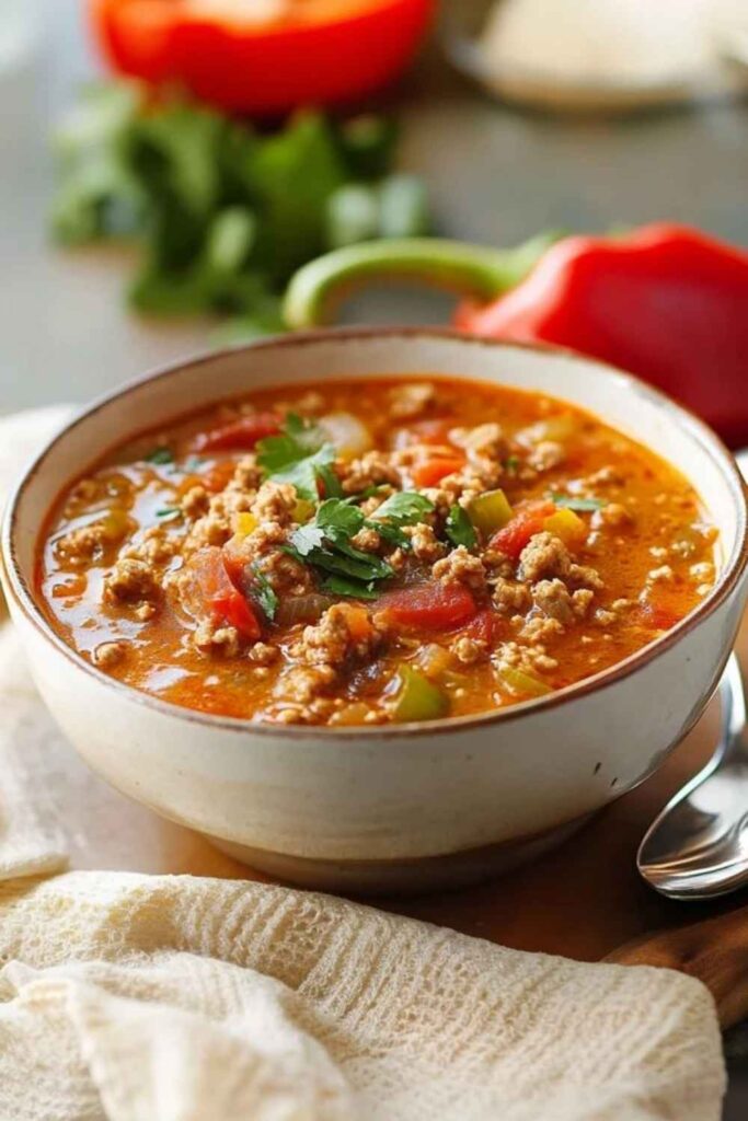 One-Pot Stuffed Pepper Soup