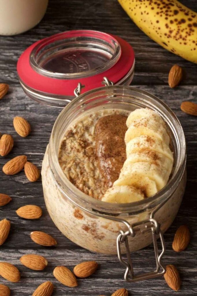 Overnight Oats With Chia Seeds and Almond Butter
