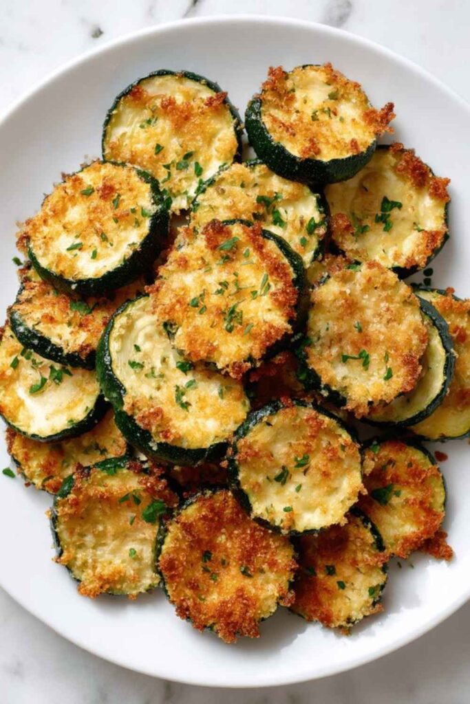 Parmesan-Crusted Zucchini Rounds