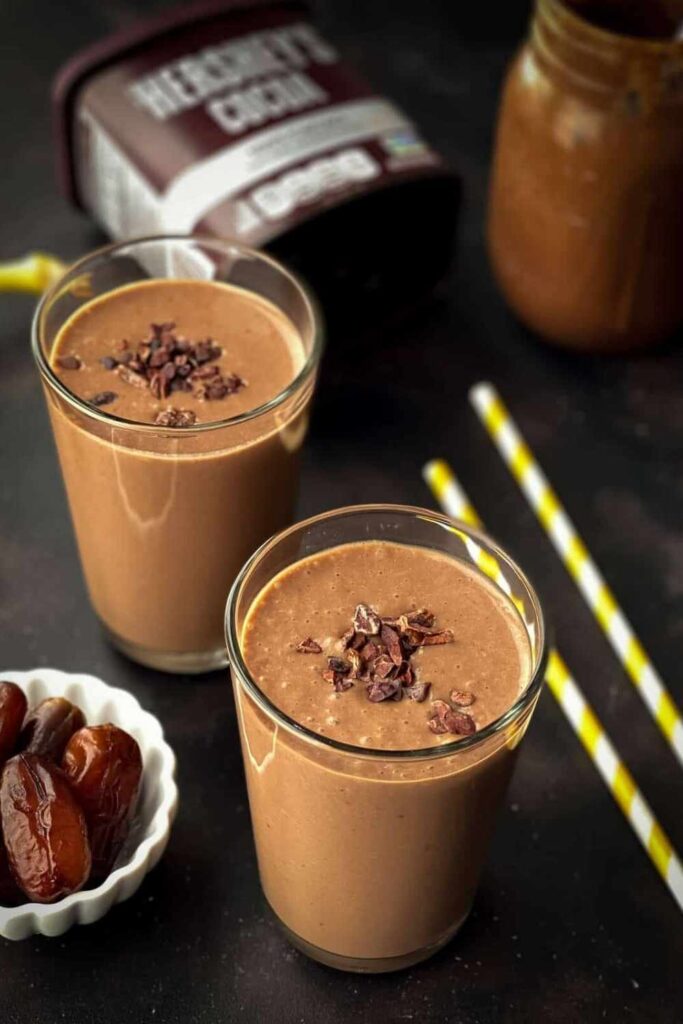 Peanut Butter Banana Smoothie With Hemp Seeds