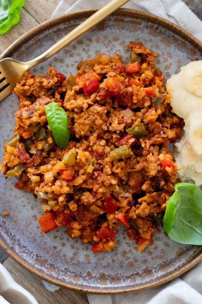 Sausage and Cauliflower Hash