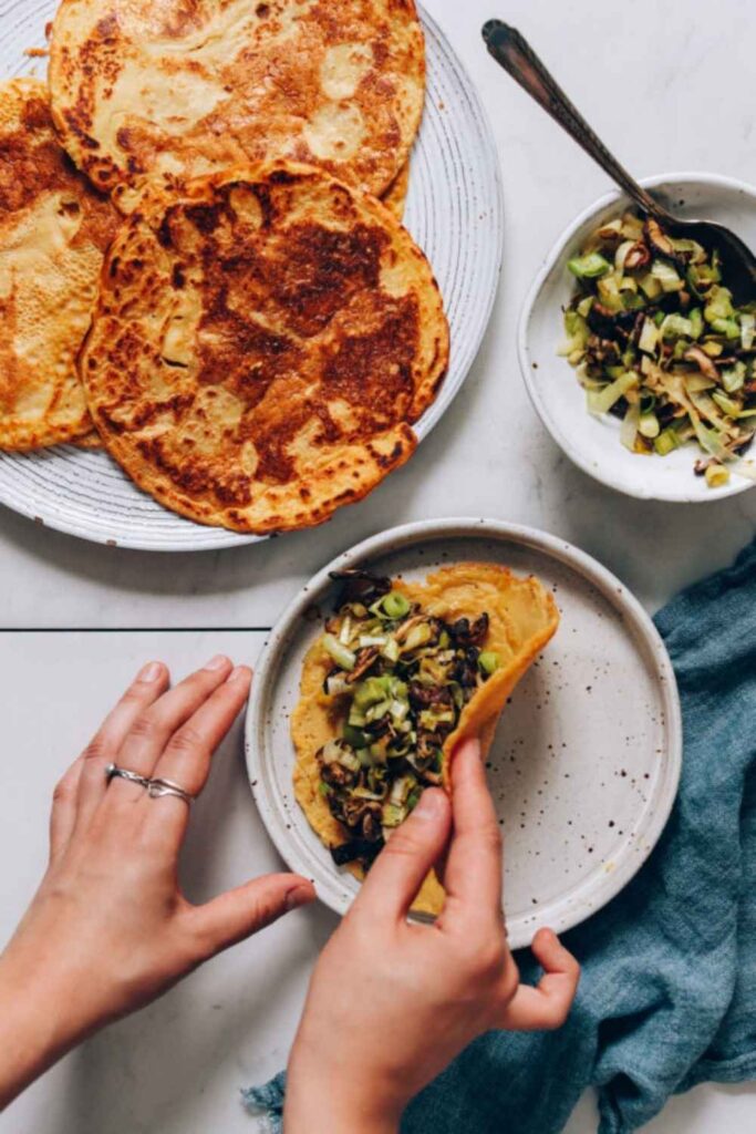 Savory Chickpea Pancakes Socca